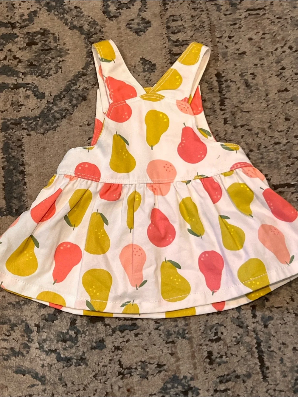 Carter's White Baby Sundress Top with Yellow & Coral Pears